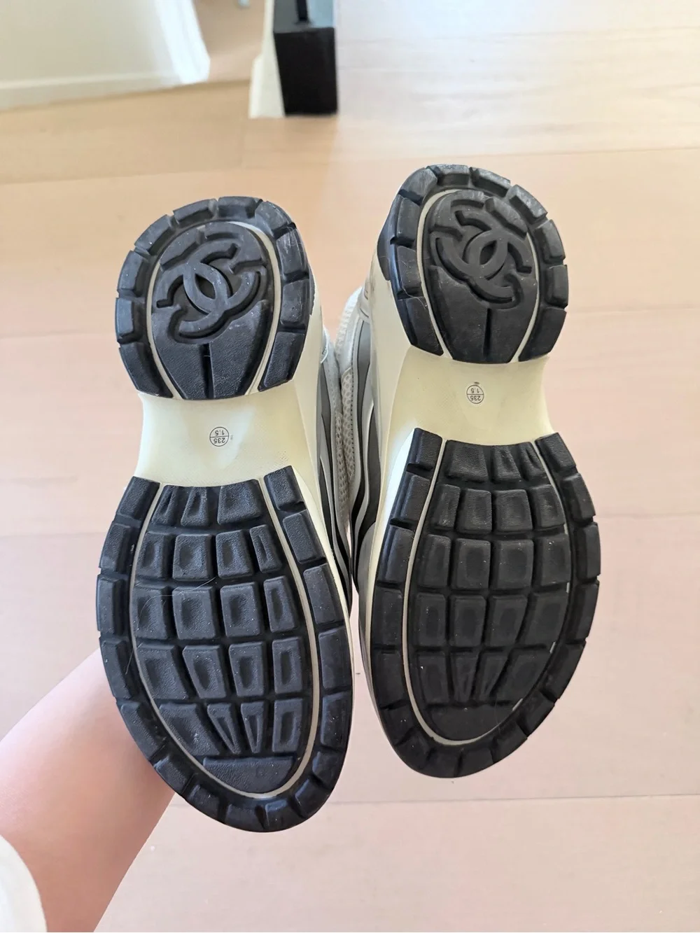 Chanel Interlocking CC Logo Mesh Chunky Sneakers